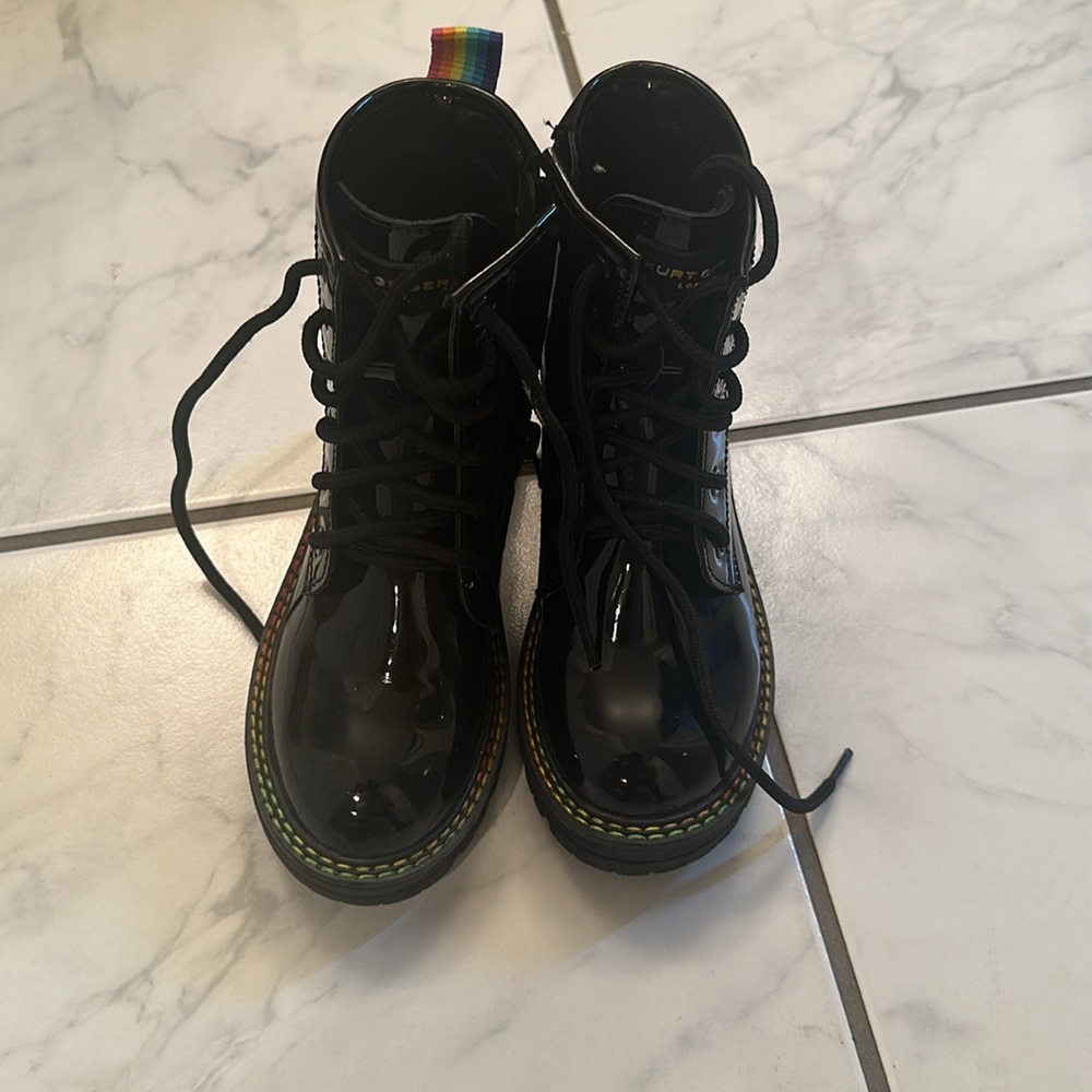Patent Leather Kirk Geiger Boots ( Kids- Size 12)